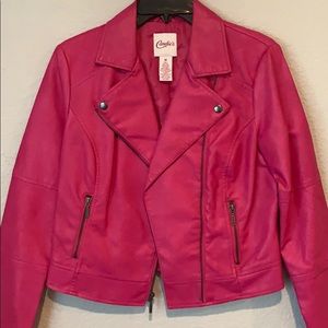 COPY - Candie’s Pink Faux Leather Moto Jacket